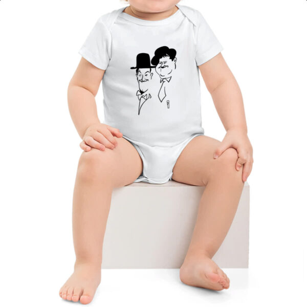 Body infantil Gordo e o magro linear art - Imagem 2