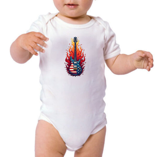 Body infantil Guitarra EUA Flamejante - Imagem 3