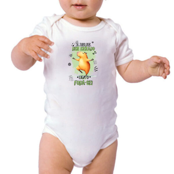 Body infantil Capivara liga o F - Imagem 3