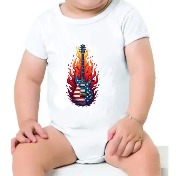 Body infantil Guitarra EUA Flamejante - Imagem 4