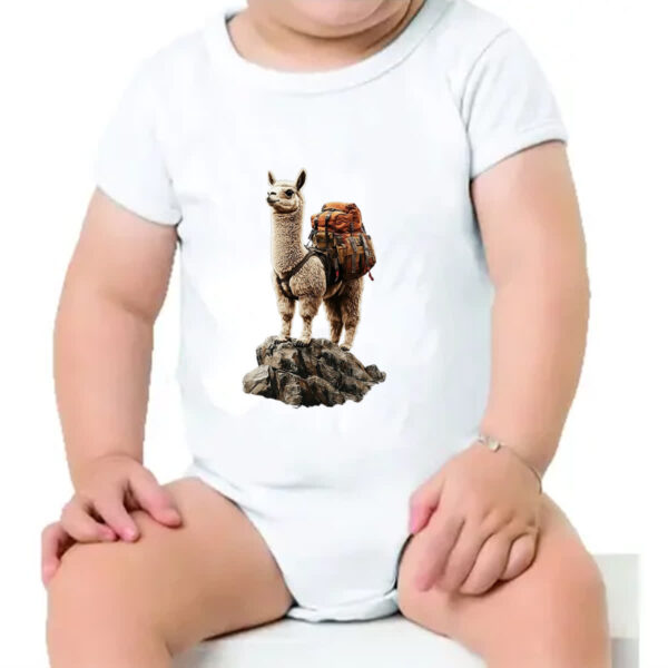 Body infantil Lhama aventureira - Imagem 4