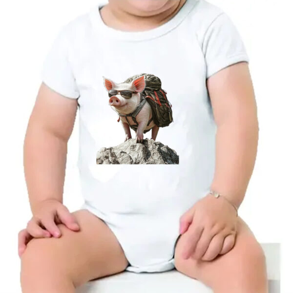 Body infantil Porco aventureiro - Imagem 4