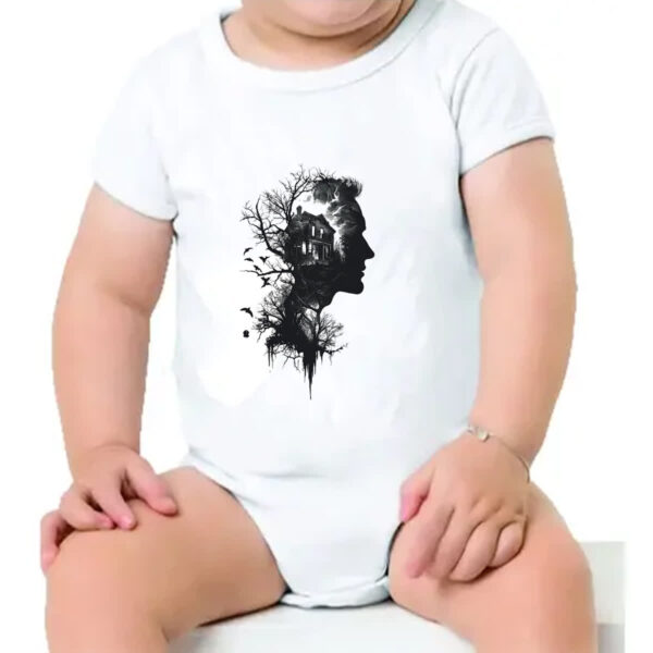 Body infantil Silhueta Cabana na Floresta - Imagem 4