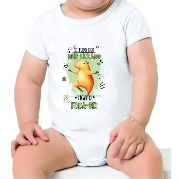 Body infantil Capivara liga o F - Imagem 4