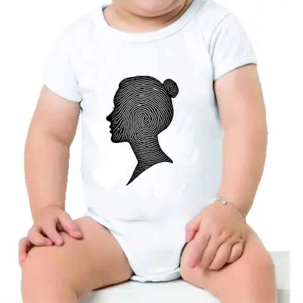 Body infantil Silhueta mulher impressao digital - Imagem 4