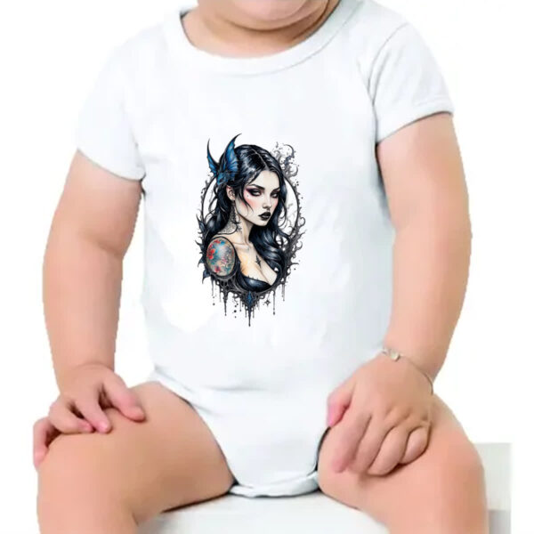 Body infantil Vampira watercolor ilustracao - Imagem 4