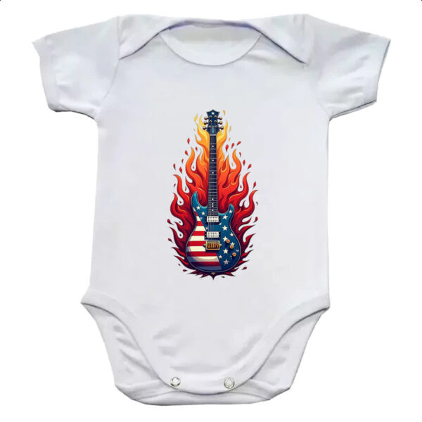 Body infantil Guitarra EUA Flamejante