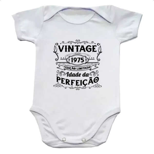 Body infantil Vintage idade perfeicao 1975