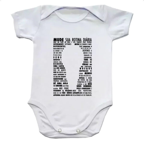 Body infantil Mude sua rotina diaria