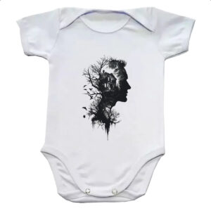 Body infantil Silhueta Cabana na Floresta