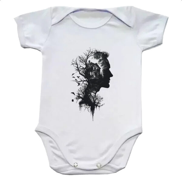 Body infantil Silhueta Cabana na Floresta