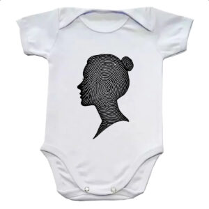 Body infantil Silhueta mulher impressao digital