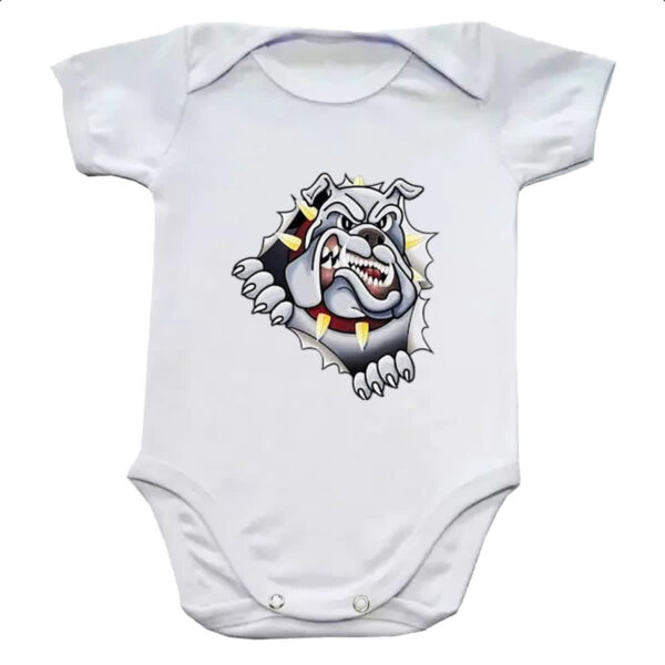 Body infantil Bulldog rasgando a camisa