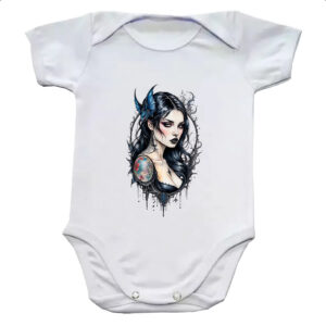 Body infantil Vampira watercolor ilustracao