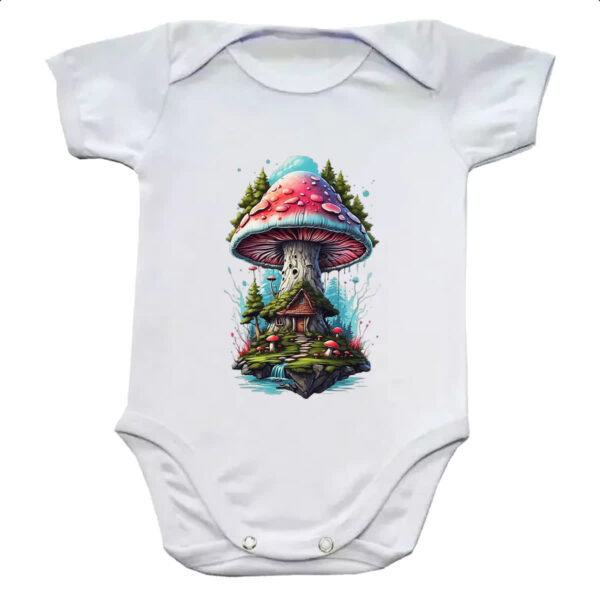 Body infantil Cogumelo casa dos duendes
