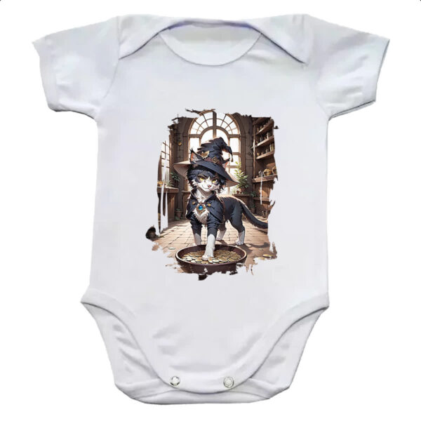 Body infantil Gato Bruxo da Fortuna