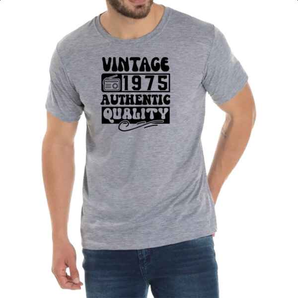 Camiseta Cinza Radio Vintage 1975 - Imagem 2