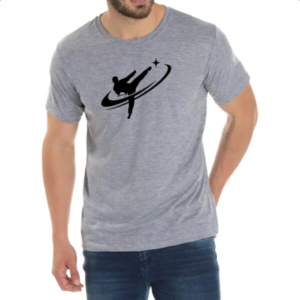 Camiseta Cinza Taekwondo kick in star - Imagem 2