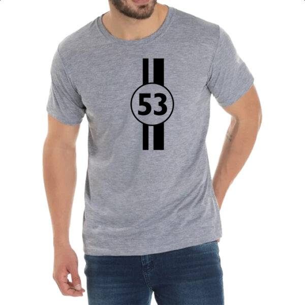 Camiseta Cinza Herbie 53 fusca falasse logotipo - Imagem 2