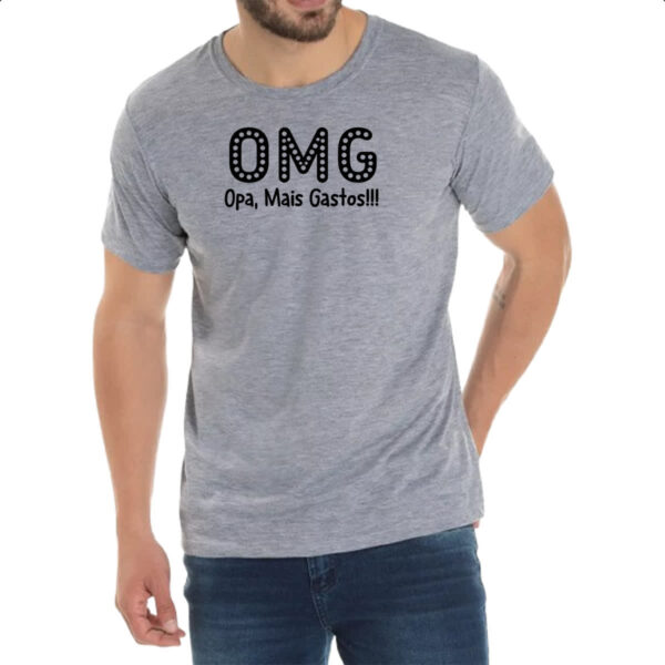 Camiseta Cinza OMG Opa Mais Gastos - Imagem 2