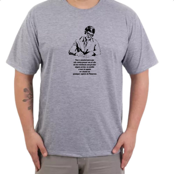 Camiseta Cinza Espiritismo faze o possivel - Imagem 3