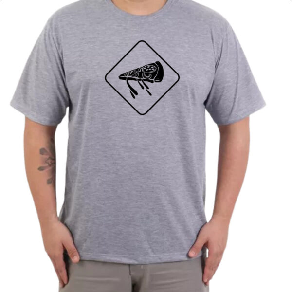 Camiseta Cinza Placa pizza - Imagem 3