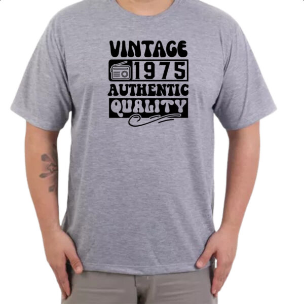 Camiseta Cinza Radio Vintage 1975 - Imagem 3