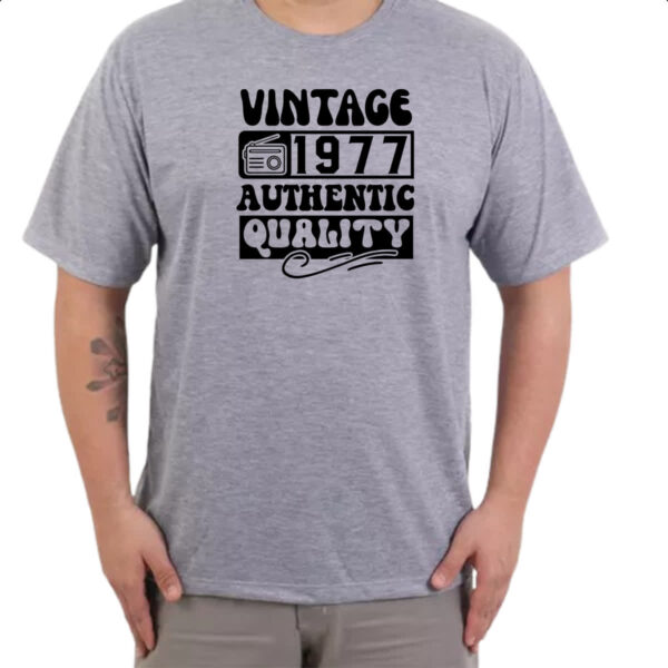 Camiseta Cinza Radio Vintage 1977 - Imagem 3