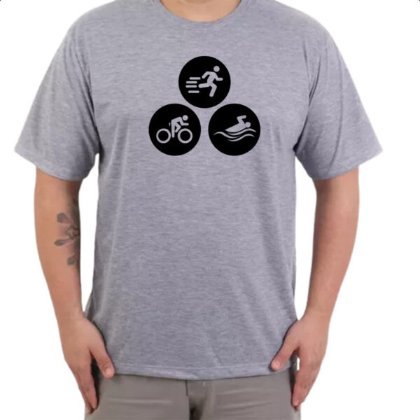 Camiseta Cinza Triathlon Olimpico - Imagem 3