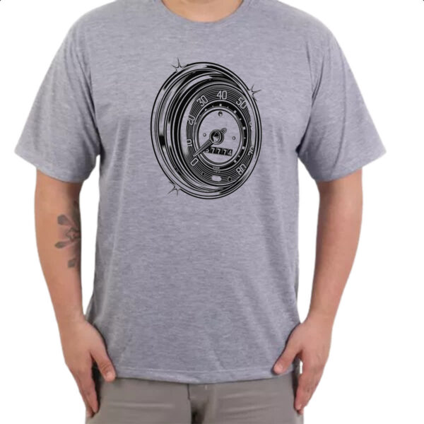 Camiseta Cinza Velocimetro Classico VW - Imagem 3