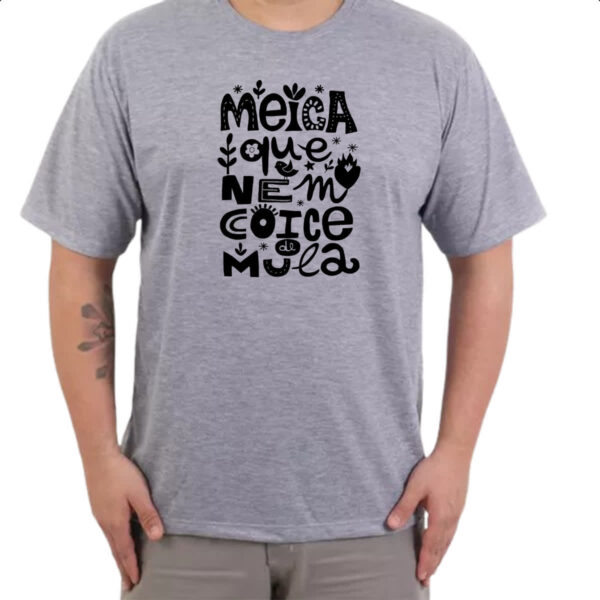 Camiseta Cinza Meiga que nem coice de mula - Imagem 3