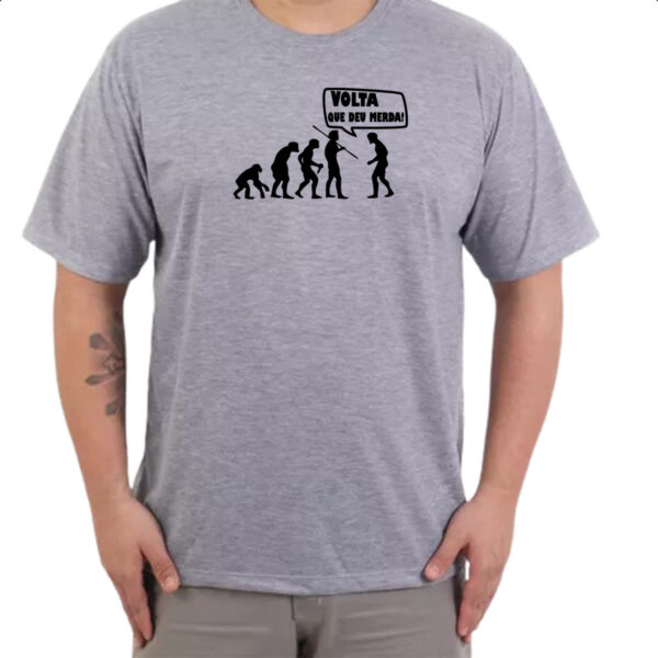 Camiseta Cinza Volta que deu merda - Imagem 3