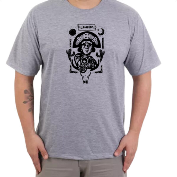 Camiseta Cinza Lampiao rei do cangaco - Imagem 3