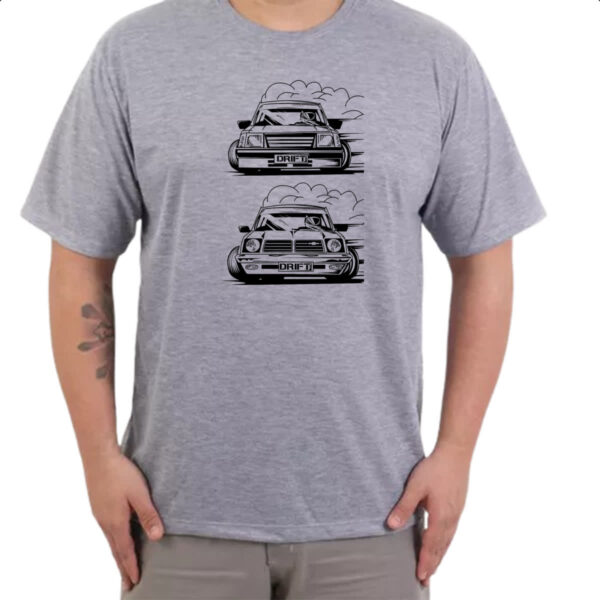 Camiseta Cinza Chevette geracao drift - Imagem 3