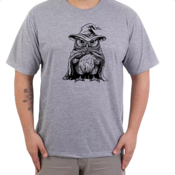 Camiseta Cinza Mago Coruja - Imagem 3