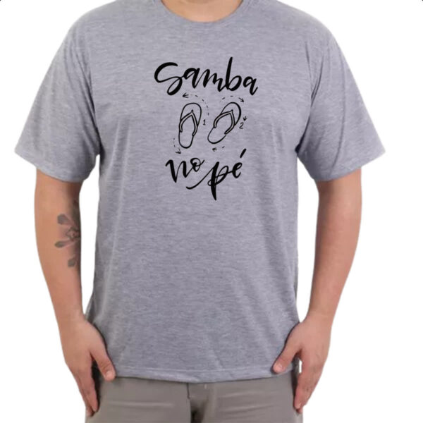 Camiseta Cinza Samba no pe - Imagem 3