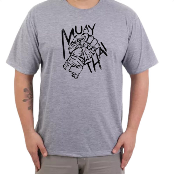 Camiseta Cinza Muay Thai bandagem - Imagem 3