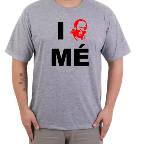 Camiseta Cinza Mussum - I love me - Imagem 3