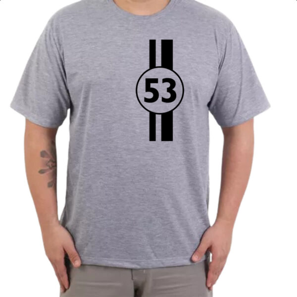 Camiseta Cinza Herbie 53 fusca falasse logotipo - Imagem 3