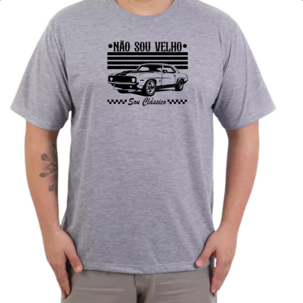 Camiseta Cinza Nao sou velho sou classico - Imagem 3