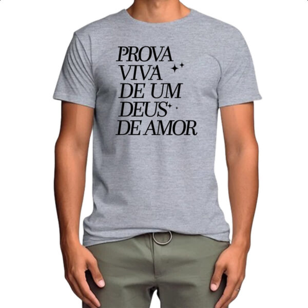Camiseta Cinza Prova vida de um Deus - Imagem 4