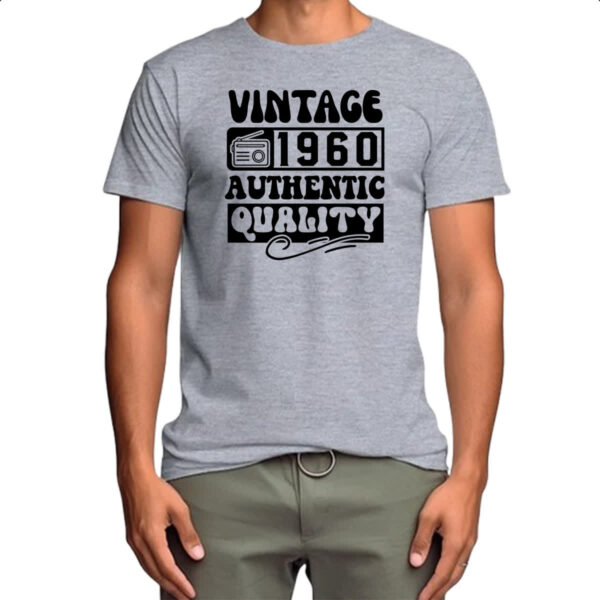 Camiseta Cinza Radio Vintage 1960 - Imagem 4