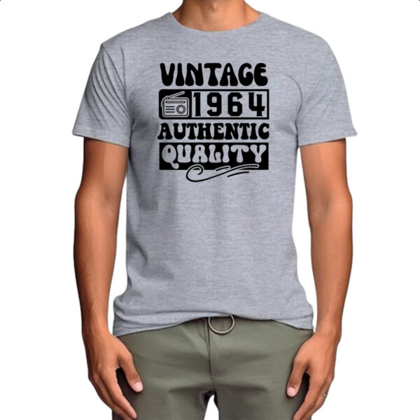 Camiseta Cinza Radio Vintage 1964 - Imagem 4