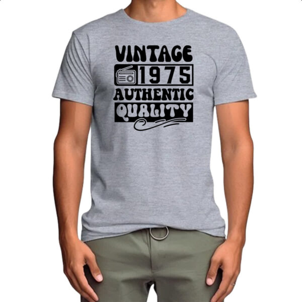 Camiseta Cinza Radio Vintage 1975 - Imagem 4