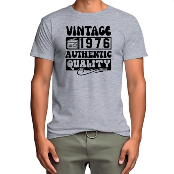 Camiseta Cinza Radio Vintage 1976 - Imagem 4