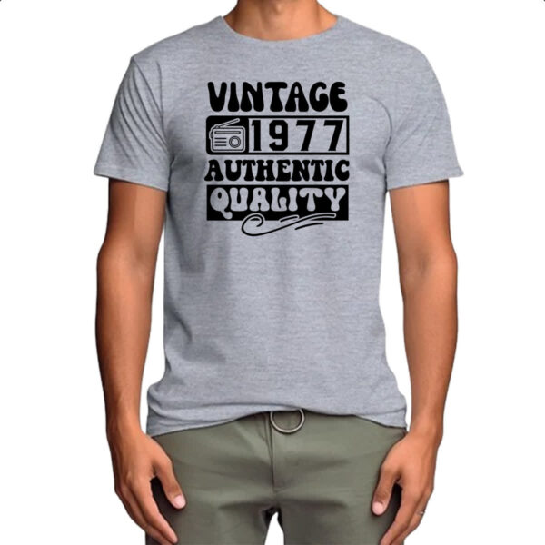 Camiseta Cinza Radio Vintage 1977 - Imagem 4