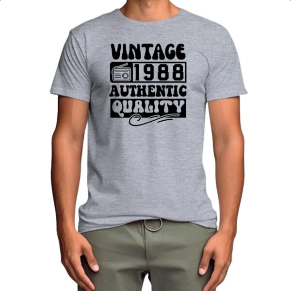 Camiseta Cinza Radio Vintage 1988 - Imagem 4