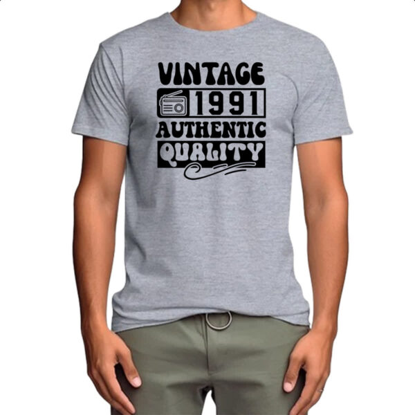 Camiseta Cinza Radio Vintage 1991 - Imagem 4