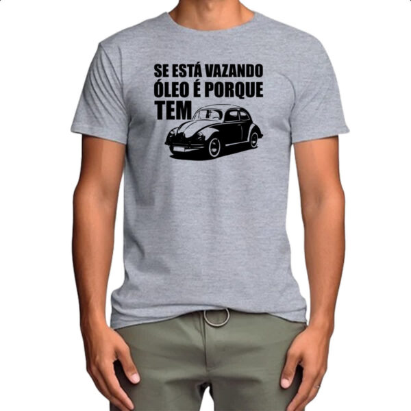 Camiseta Cinza Se esta vazando oleo e porque tem - Imagem 4