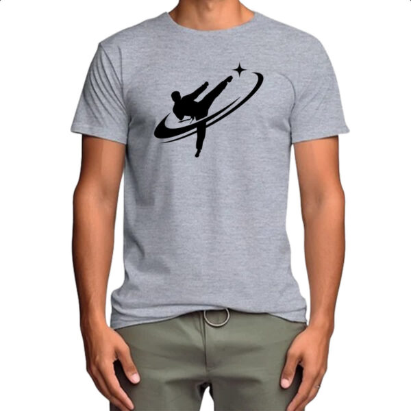 Camiseta Cinza Taekwondo kick in star - Imagem 4